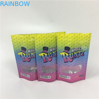 CYMK-van het de Zakkenonkruid van de Kleuren de Douane Gedrukte Ritssluiting Stempel van Runtz voor de Pakketten van Runtz Mylar