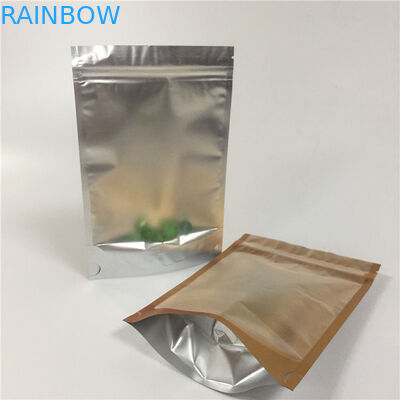 Gelamineerde de Zaktribune van de Aluminiumfolieritssluiting op Vochtbestendige Zak Transparante Kant