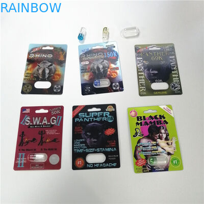 Rode Rinoceros 69 van de de Capsuleskruik van de Penisuitbreiding van het de Kogelgeslacht Pak van de de Pillen het Plastic Geneeskunde