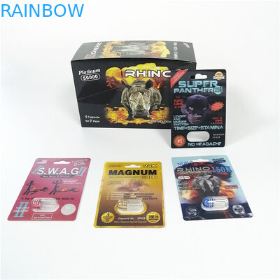 Rode Rinoceros 69 van de de Capsuleskruik van de Penisuitbreiding van het de Kogelgeslacht Pak van de de Pillen het Plastic Geneeskunde