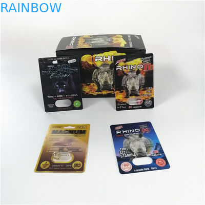 De seksuele de Blaarkaart van Verhogingspillen Reeks van de Verpakkingsrinoceros voor de Capsulepak van het Poedergeslacht