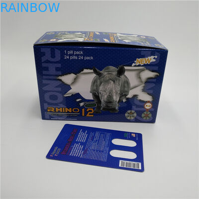 Van de Pillen Stijve Rox van het Poseidongeslacht het Geslachtscapsules die Blaarkaart Aangepast Embleem verpakken