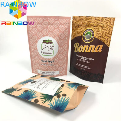 Kraftpapier-Document Tribune op Koffiezakken, Ritssluitings Plastic Voedsel Vochtbestendige Verpakking