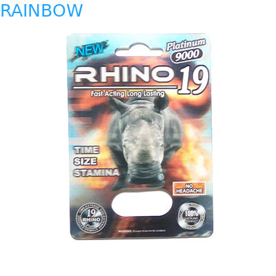 Eerste Zen/Rinoceros 13 Pillendocument Vakje Verpakkende Blaar 3D Document van de Druk Eerste Zen van de Kaartengravure Seksuele pilllkaarten