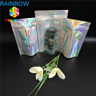 Aangepaste het Document van het Mylarhologram Ritssluiting Zakken voor de Schoonheidsmiddelenproducten van de Wimperlijm