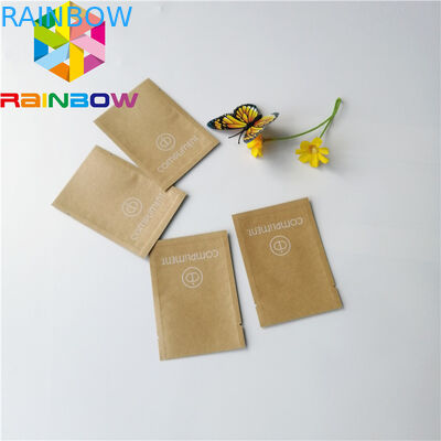 De kleine Gerecycleerde Bruine Kraftpapier-Document Vochtbestendige Aluminiumfolie van de Douanedruk