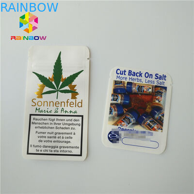 Kraftpapier-Document het Onkruid doet Verpakkende de Ritssluitingsaluminiumfolie van de Foliezak voor 1/4 Grampoeder in zakken