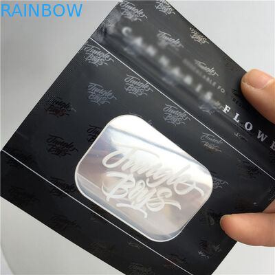 Plastic Zakken die van de steen de Zwarte Oppervlakte Vlek UV Transparant Duidelijk Voorvenster verpakken