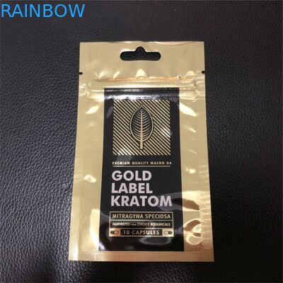 Drie Plastic Zakken die van Mylar van de Kantenverbinding Gedrukte het Embleem verpakken van de Zakkendouane