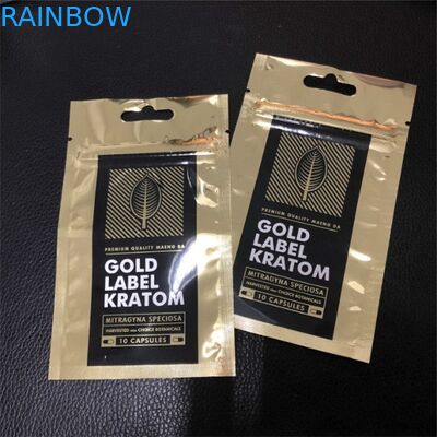 Drie Plastic Zakken die van Mylar van de Kantenverbinding Gedrukte het Embleem verpakken van de Zakkendouane