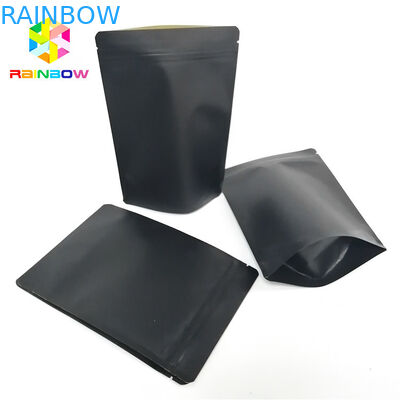 Zwarte Kraftpapier-Document het Embleemtribune van de Zak Verpakkende Douane op Zak Rekupereerbare Ritssluiting