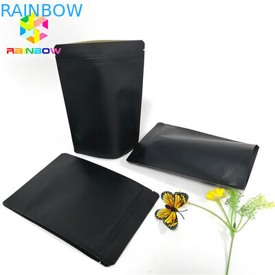 Zwarte Kraftpapier-Document het Embleemtribune van de Zak Verpakkende Douane op Zak Rekupereerbare Ritssluiting