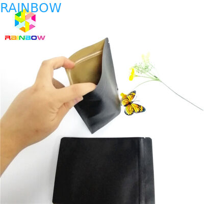 Zwarte Kraftpapier-Document het Embleemtribune van de Zak Verpakkende Douane op Zak Rekupereerbare Ritssluiting