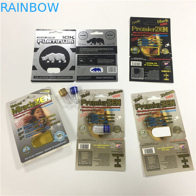 Van de de Blaarkaart van de RINOCEROS 8/11/25 Vertoning van de de Verpakkings de Mannelijke Verhoging van de Prestatiespillen 3d Lege Container