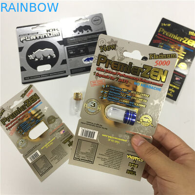 Van de de Blaarkaart van de RINOCEROS 8/11/25 Vertoning van de de Verpakkings de Mannelijke Verhoging van de Prestatiespillen 3d Lege Container