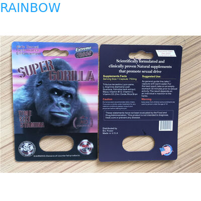 Rekupereerbaar Document van de de Rinoceros25k Mannelijk Verhoging van de Kaart Verpakkend Panter de Pillenpak