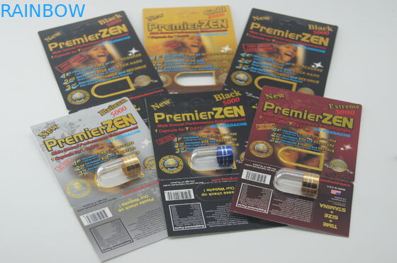 Waterdichte Plastic Blaar Verpakkende Rinoceros 7 5000 Mannelijke Verhogings Seksuele Pil