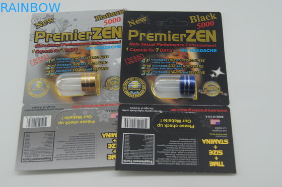 Waterdichte Plastic Blaar Verpakkende Rinoceros 7 5000 Mannelijke Verhogings Seksuele Pil