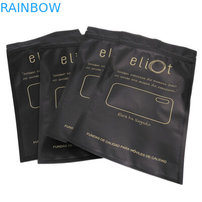 Van de het Geval Verpakkende Bodem van de oortelefoontelefoon de Hoekplaatzakken Plastic Ritssluiting Aangepaste Grootte