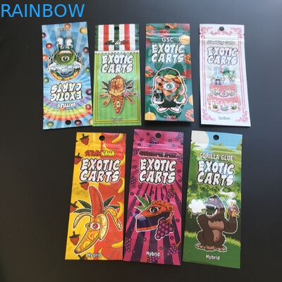 De Olie Plastic Zakken die van Cbd van de Vapepatroon de Exotische Zak 0.5ml 1ml verpakken van Mylar van de Karrenritssluiting