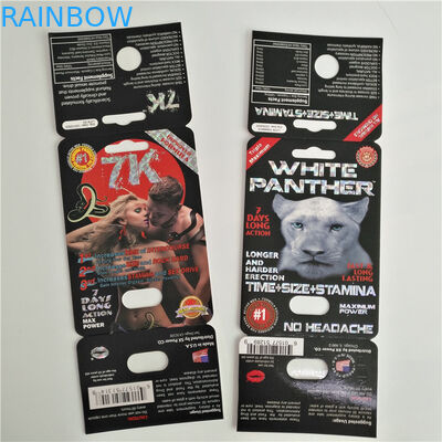 7K panter Seksuele Pil die Vrouwelijk de Douaneembleem van de Verhogingskaart met Vertoningsdoos verpakken