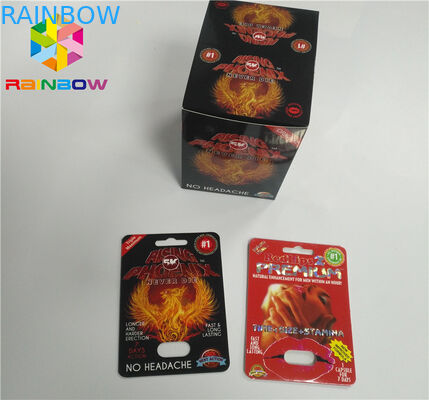 3d van de de Kaart Plastic Blaar van de Rinocerosblaar Verpakkende de Vertoningsdoos voor de Pillen van het Capsulesgeslacht