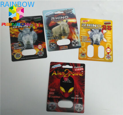 Van de de Blaarkaart van de capsulecontainer van het Geslachtspillen Verpakkende de Machtsuitloper 69 7 3d 6000