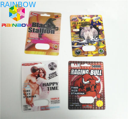 Van de de Blaarkaart van de capsulecontainer van het Geslachtspillen Verpakkende de Machtsuitloper 69 7 3d 6000