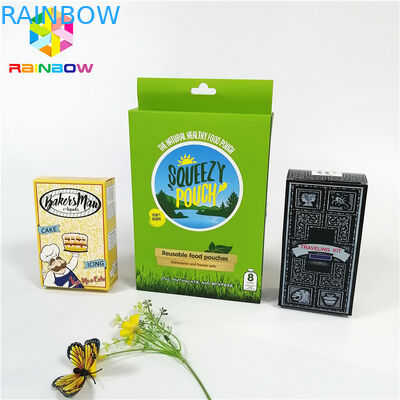 Het rekupereerbare het ontwerpmerk van het douaneembleem drukte UV Hete het stempelen document kaartvakjes met hangt gat voor giftschoonheidsmiddelen