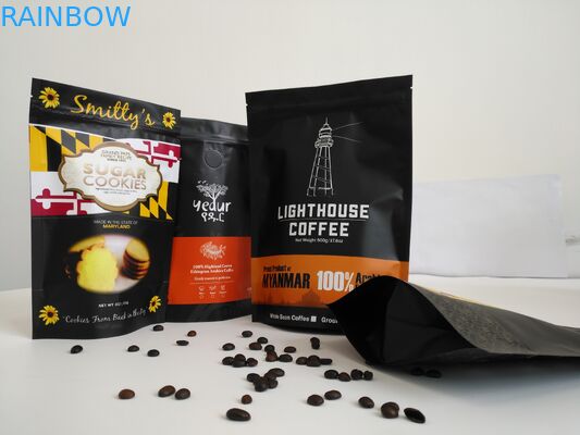 De Aluminiumfoliezakken van de gravuredruk, de Tribune van de Grondkoffie op Ritssluitingszakken met Klep