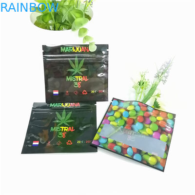 Transparante Kruidenwierook die Kleine Ritssluiting Één verpakken Zij Duidelijke Aluminiumfolie