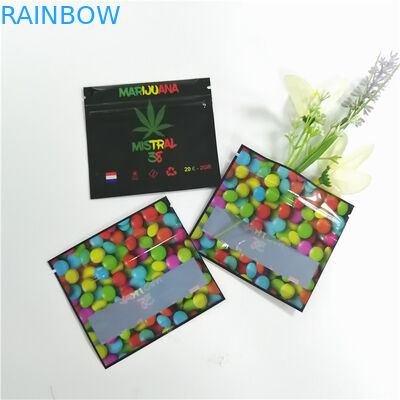 Transparante Kruidenwierook die Kleine Ritssluiting Één verpakken Zij Duidelijke Aluminiumfolie