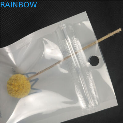 Zwarte Teksten Gedrukte de Zakken Witte Achtergrond van de Juwelenverpakking voor Armbandpakketten Earings