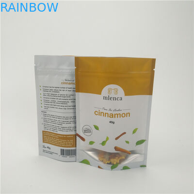 Steen staan de Witte Achtergrondritssluitings Kosmetische Zakken de Kaneel van Doypack op 40g