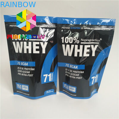 Eindigt de douane Gedrukte Verpakkende Tribune van de Snackzak op Glanzende Zak Resealable Ritssluiting