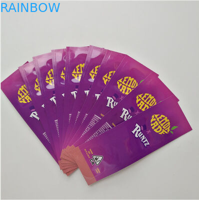 Drie Zijverbindings Plastic Zakken die Ritssluitings Hoogste Zak voor CBD-Onkruidcannabis verpakken