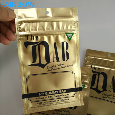 Drie Zijverbindings Plastic Zakken die Ritssluitings Hoogste Zak voor CBD-Onkruidcannabis verpakken