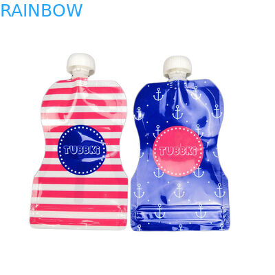 Het opnieuw te gebruiken Spuiten doet Verpakkende Drank in zakken Drinkend Plastic Vloeibare Zak aanpasten Gedrukt