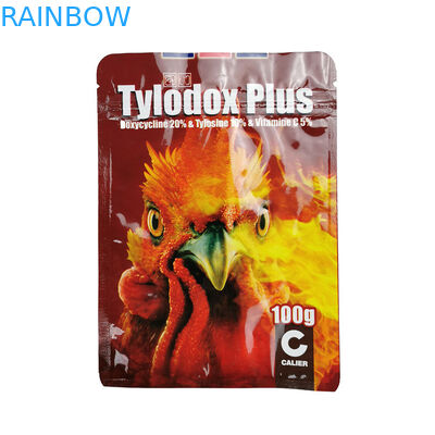 Drie Partijen die van het de Steen100g Thee/Kippevoer van de Aluminiumfoliezak Huisdierenverpakking verzegelen