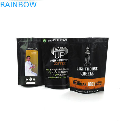 Zakken van de Koffiemylar van de aluminiumfoliesteen staan de Witte 1kg de Zak van de Koffieboon met Ritssluiting op