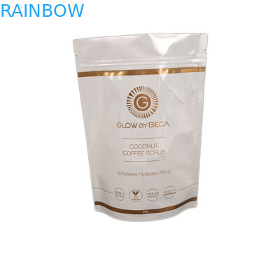 Witte Glanzend beëindigt Lichaam schrobt 150 Microntribune op Ritssluitingszak