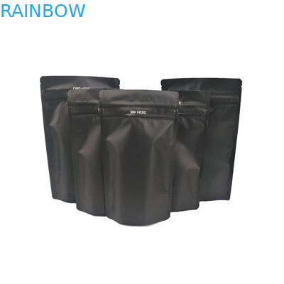 Zwarte de Plastic Zakken van de Steen Dubbele Ritssluiting CMYK Verpakking
