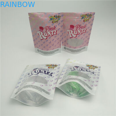 De Kruiden Verpakkende Zak van het geurbewijs de Ritssluitingszak met Venster voor Hennepcbd Koele Kleverige Verpakking