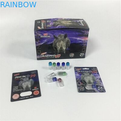 Mannelijke Versterkerspillen die Kaart Zwarte Mamba Burro 30000 verpakken Document Blaarkaart met Gouden Capsulefles voor Pillen