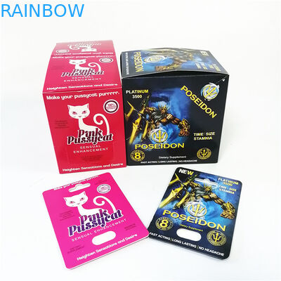 Het document van de de vlek UV sensueel verhoging van de douanedruk het document van kaart roze pussycat verpakkend vertoningsvakje