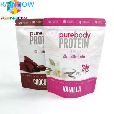 De douane drukte Doypack-ritssluitings verpakkende zakken voor poedertribune op de opslagzak van het aluminiumfolievoedsel