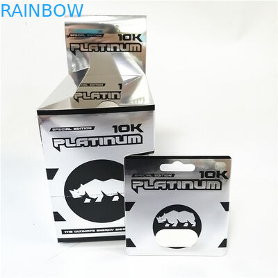 Aangepast privé van de de capsuleblaar van de etiketpil het pakket18k gouden zilveren grijs document kaartvakje