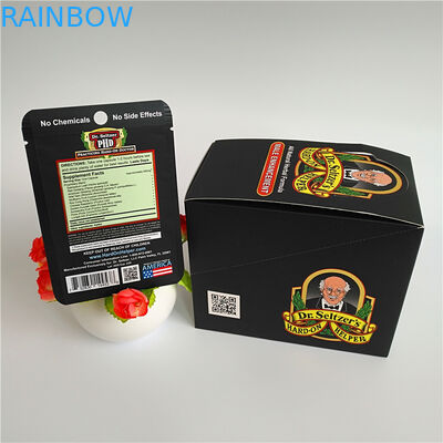 De duidelijke Front Resealable Mylar Bags Ziplock-Zak van het Geurbewijs voor Droge van de Vitaminengummies van het Bloemenvoedsel de Snacksopslag