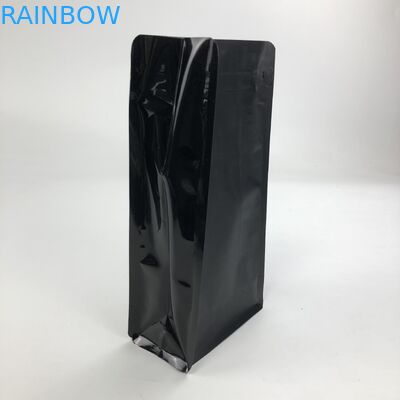 Douane Gedrukt Matt Black Aluminum Foil 250g 1kg 12oz met de Koffiezak van de Ritssluitings Vlakke Bodem