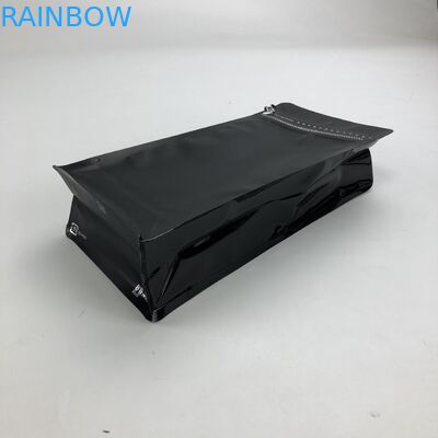 Douane Gedrukt Matt Black Aluminum Foil 250g 1kg 12oz met de Koffiezak van de Ritssluitings Vlakke Bodem